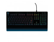 Logitech Gaming Keyboard G213 Prodigy, Mech-Dome, Spill resistance, Media controls, RGB, Integrated palm rest, Adjustable feet, Anti-ghosting, Game Mode, USB, Black, RU layout
